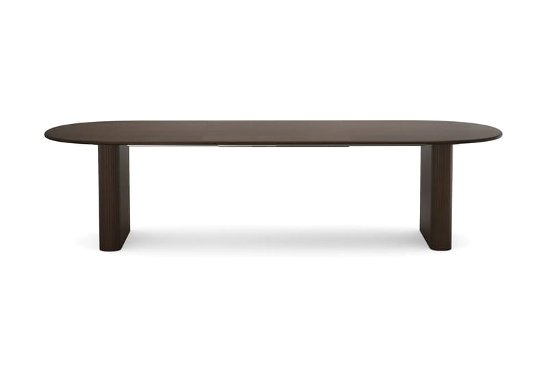 Noira Rektangulär Utdragbar Matgrupp 220-320 cm – Matbord med 6 Molly Matstolar i Trä med Rökt Ek-utseende - Mörkbrun - Möbler - Matplats - Matgrupp & matbord med stolar