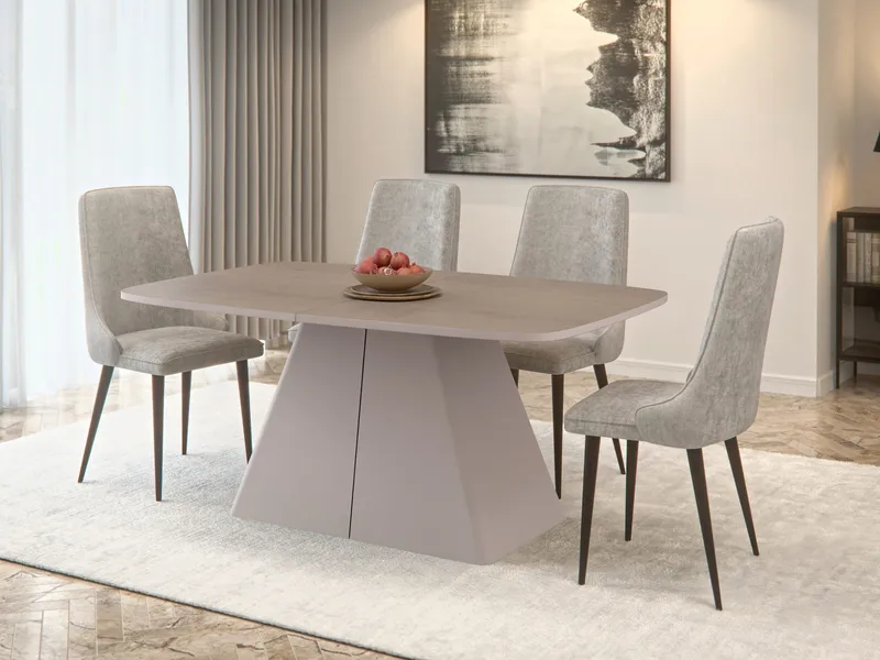 Novaj Matbord förlängningsbart 180-256 cm - beige, ljusbrun - Möbler - Matplats - Matbord & köksbord