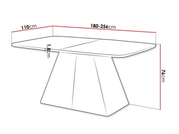 Novaj Matbord förlängningsbart 180-256 cm - svart, beige - Möbler - Matplats - Matbord & köksbord