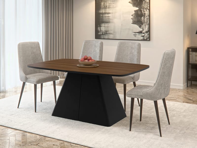 Novaj Matbord förlängningsbart 180-256 cm - svart, brun - Möbler - Matplats - Matbord & köksbord