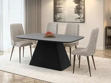 Novaj Matbord förlängningsbart 180-256 cm - Svart, grå - Möbler - Matplats - Matbord & köksbord