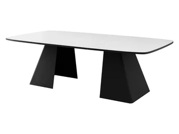 Novaj Matbord förlängningsbart 180-256 cm - Svart, vit (marmor) - Möbler - Matplats - Matbord & köksbord
