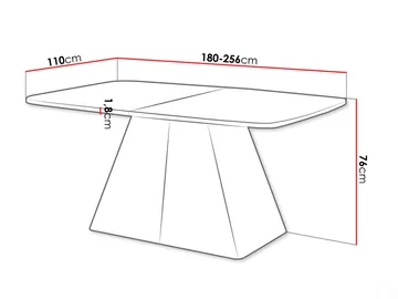 Novaj Matbord förlängningsbart 180-256 cm - Svart, vit (marmor) - Möbler - Matplats - Matbord & köksbord