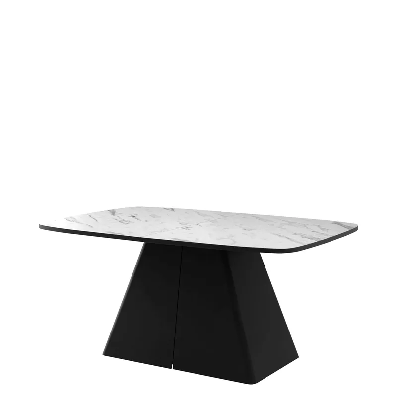 Novaj Matbord förlängningsbart 180-256 cm - Svart, vit (marmor) - Möbler - Matplats - Matbord & köksbord