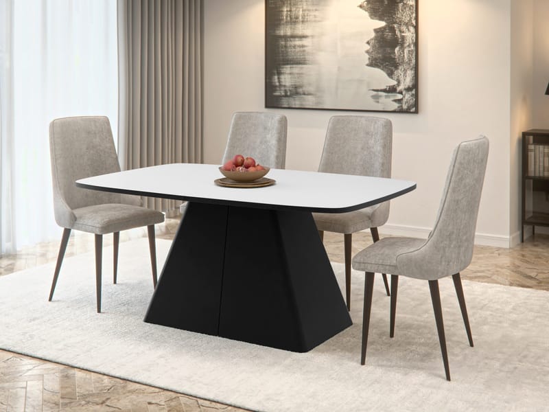 Novaj Matbord förlängningsbart 180-256 cm - svart, vit - Möbler - Matplats - Matbord & köksbord