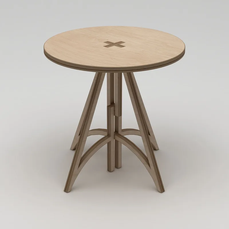 Nurena Matbord 75 cm, Naturligt trä