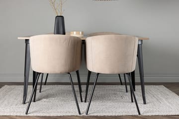Ochovi Matbord 140 cm med 4 Berit Karmstol med Armstöd - Möbler - Matplats - Matgrupp & matbord med stolar