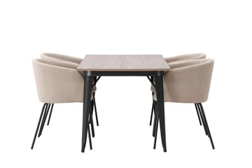 Ochovi Matbord 140 cm med 4 Berit Karmstol med Armstöd - Möbler - Matplats - Matgrupp & matbord med stolar