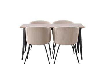 Ochovi Matbord 140 cm med 4 Berit Karmstol med Armstöd - Möbler - Matplats - Matgrupp & matbord med stolar