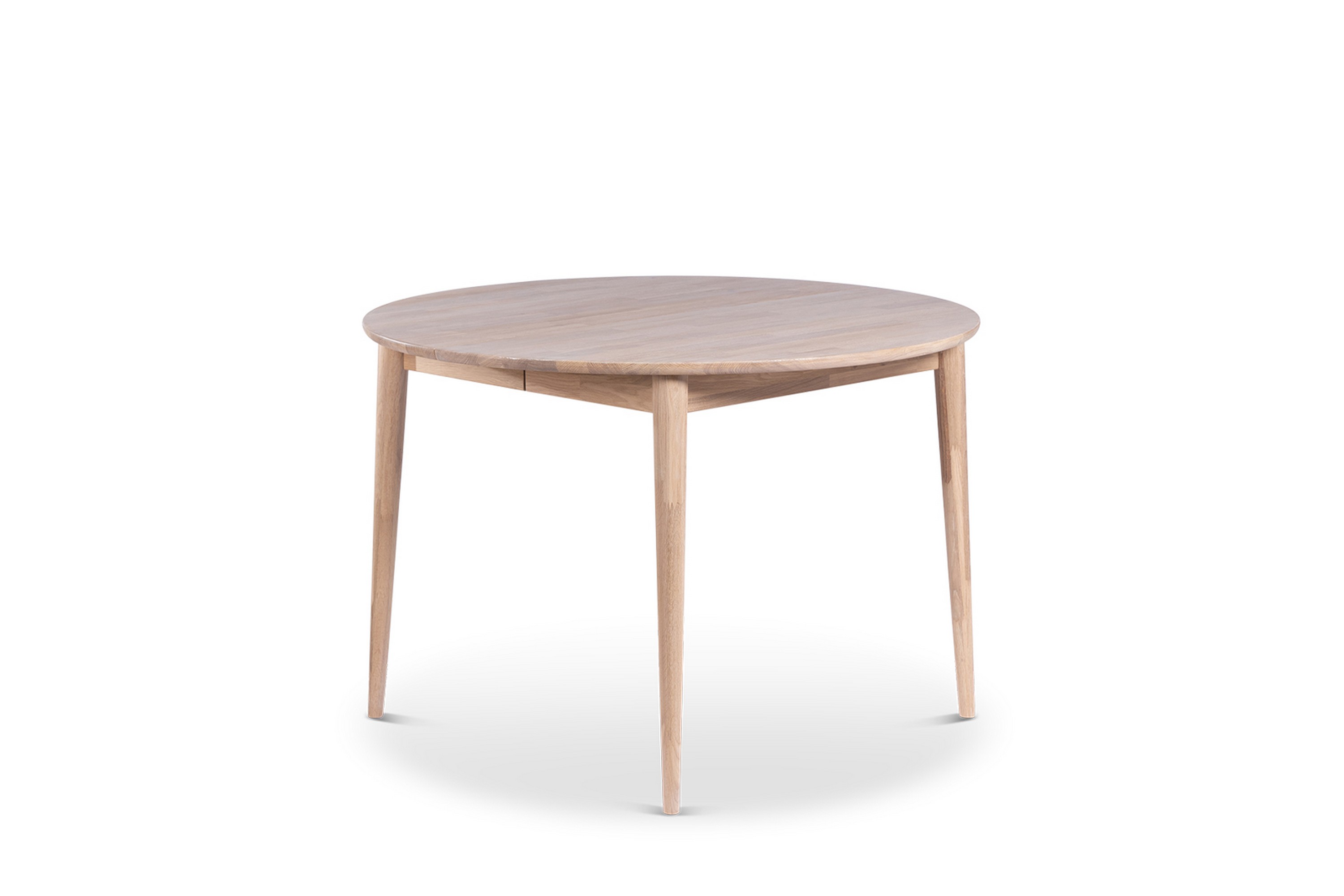 odense förlängningsbart matbord 110-150 cm runt för 4 personer  i massivt trä - natur