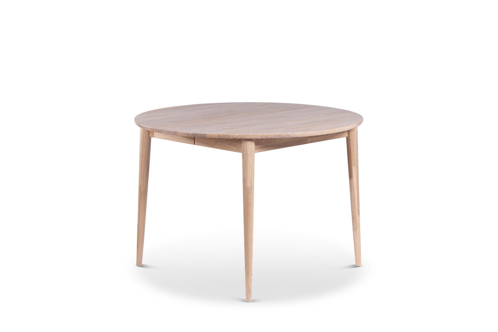 odense förlängningsbart matbord 110-150 cm runt för 4 personer  i massivt trä - natur