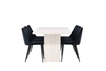 Olga Matbord 75x200 cm med 6 Night Matstol - Möbler - Matplats - Matgrupp & matbord med stolar