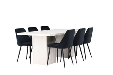 Olga Matbord 75x200 cm med 6 Night Matstol - Möbler - Matplats - Matgrupp & matbord med stolar