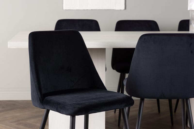 Olga Matbord 75x200 cm med 6 Night Matstol - Möbler - Matplats - Matgrupp & matbord med stolar