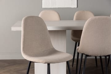 Olga Matgrupp 200 cm Rektangulär med 6 Polar Stolar - Beige - Möbler - Matplats - Matgrupp & matbord med stolar