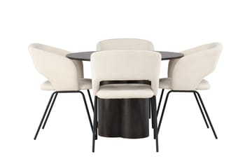 Olivero Matbord 110 cm Runt med 4 Day Matstol - Möbler - Matplats - Matgrupp & matbord med stolar