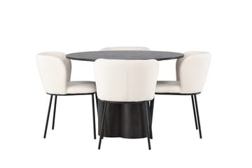 Olivero Matbord 110 cm Runt med 4 Edina Matstol - Möbler - Matplats - Matgrupp & matbord med stolar