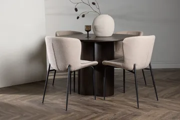 Mörkt trä/Beige/Svart - Svart/beige