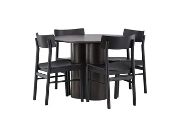 Olivero Matbord 110 cm Runt med 4 Montros Matstol - Möbler - Matplats - Matgrupp & matbord med stolar