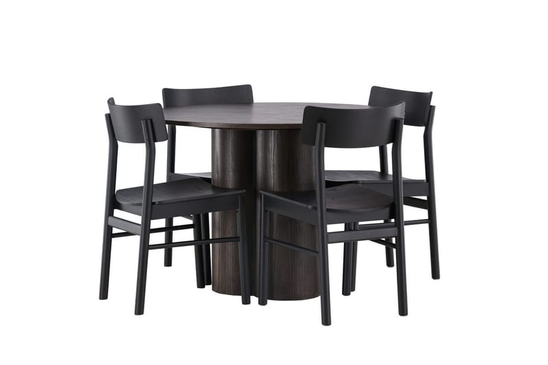 Olivero Matbord 110 cm Runt med 4 Montros Matstol - Möbler - Matplats - Matgrupp & matbord med stolar
