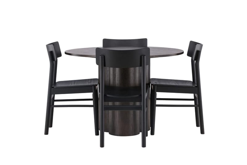 Olivero Matbord 110 cm Runt med 4 Montros Matstol - Möbler - Matplats - Matgrupp & matbord med stolar