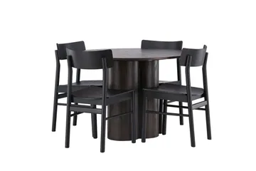 Olivero Matbord 110 cm Runt med 4 Montros Matstol - Möbler - Matplats - Matgrupp & matbord med stolar