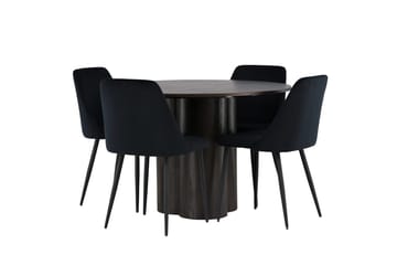 Olivero Matbord 110 cm Runt med 4 Night Matstol - Möbler - Matplats - Matgrupp & matbord med stolar