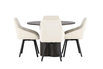 Olivero Matbord 110 cm Runt med 4 Rosie Matstol - Möbler - Matplats - Matgrupp & matbord med stolar