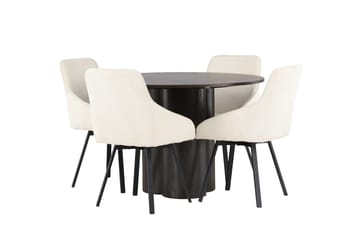Olivero Matbord 110 cm Runt med 4 Rosie Matstol - Möbler - Matplats - Matgrupp & matbord med stolar