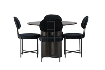 Olivero Matbord 110 cm Runt med 4 Stella Matstol - Möbler - Matplats - Matgrupp & matbord med stolar