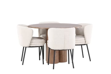 Olivia Matbord 110 cm med 4 Agnes Matstol - Möbler - Matplats - Matgrupp & matbord med stolar