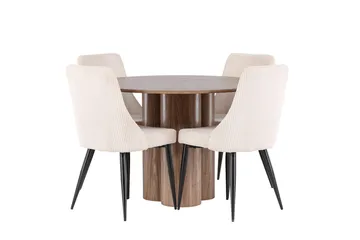 Olivia Matbord 110 cm med 4 Leone Matstol - Möbler - Matplats - Matgrupp & matbord med stolar