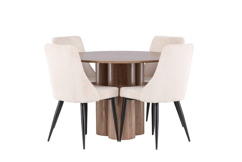 Olivia Matbord 110 cm med 4 Leone Matstol - Möbler - Matplats - Matgrupp & matbord med stolar