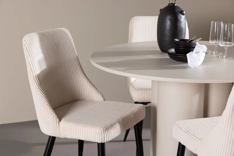 Olivia Matbord 110 cm med 4 Leone Matstol - Möbler - Matplats - Matgrupp & matbord med stolar