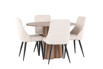 Olivia Matbord 110 cm med 4 Leone Matstol - Möbler - Matplats - Matgrupp & matbord med stolar
