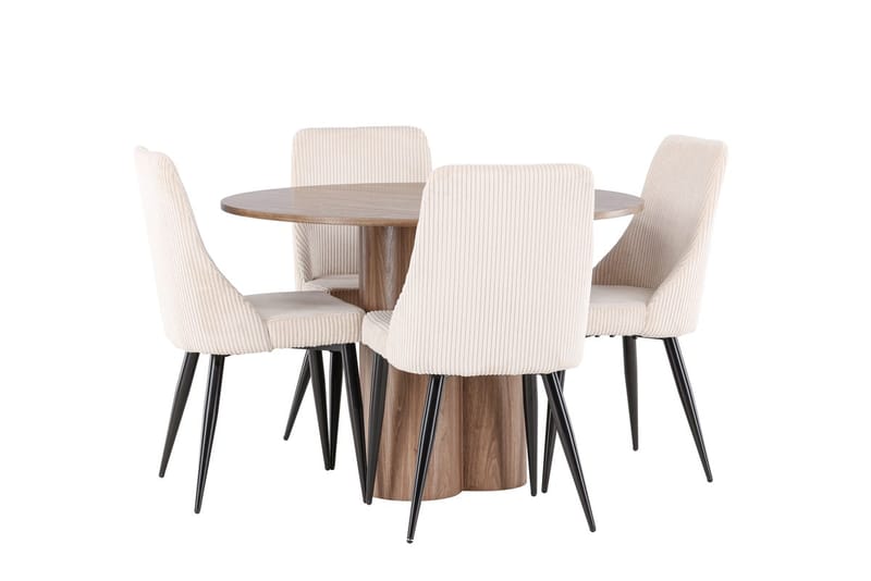 Olivia Matbord 110 cm med 4 Leone Matstol - Möbler - Matplats - Matgrupp & matbord med stolar