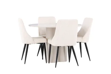 Olivia Matbord 110 cm med 4 Leone Matstol - Möbler - Matplats - Matgrupp & matbord med stolar