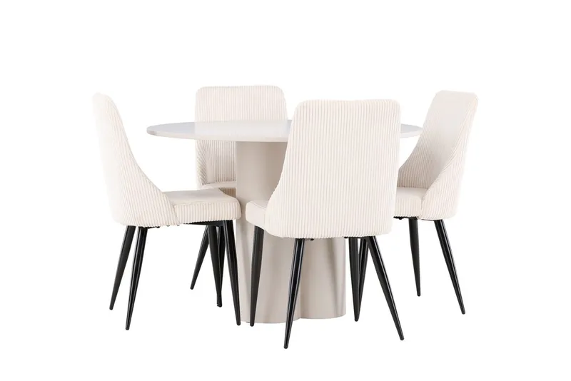 Olivia Matbord 110 cm med 4 Leone Matstol - Möbler - Matplats - Matgrupp & matbord med stolar