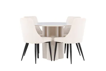 Olivia Matbord 110 cm med 4 Leone Matstol - Möbler - Matplats - Matgrupp & matbord med stolar