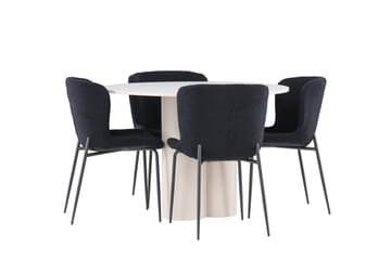 Olivia Matbord 110 cm med 4 Modesto Matstol - Möbler - Matplats - Matgrupp & matbord med stolar