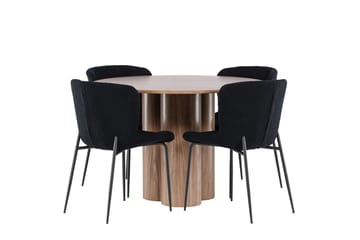 Olivia Matbord 110 cm med 4 Modesto Matstol - Möbler - Matplats - Matgrupp & matbord med stolar