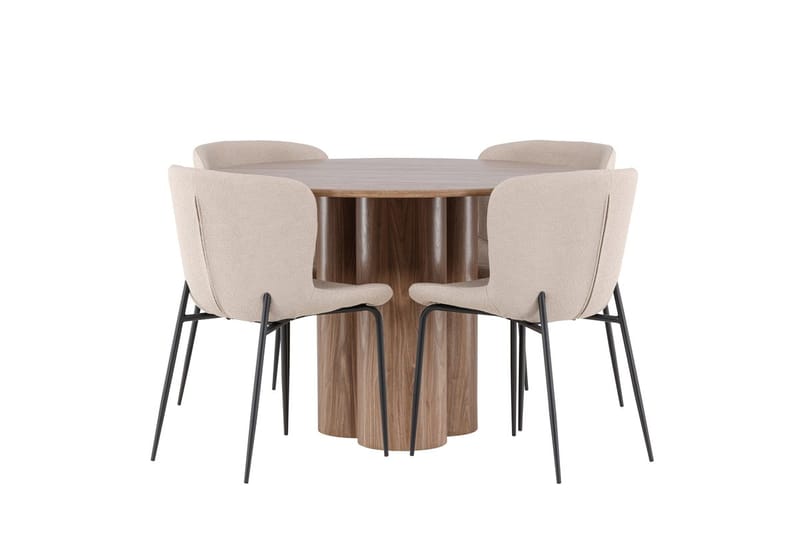 Olivia Matbord 110 cm med 4 Modesto Matstol - Möbler - Matplats - Matgrupp & matbord med stolar