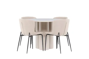Olivia Matbord 110 cm med 4 Modesto Matstol - Möbler - Matplats - Matgrupp & matbord med stolar