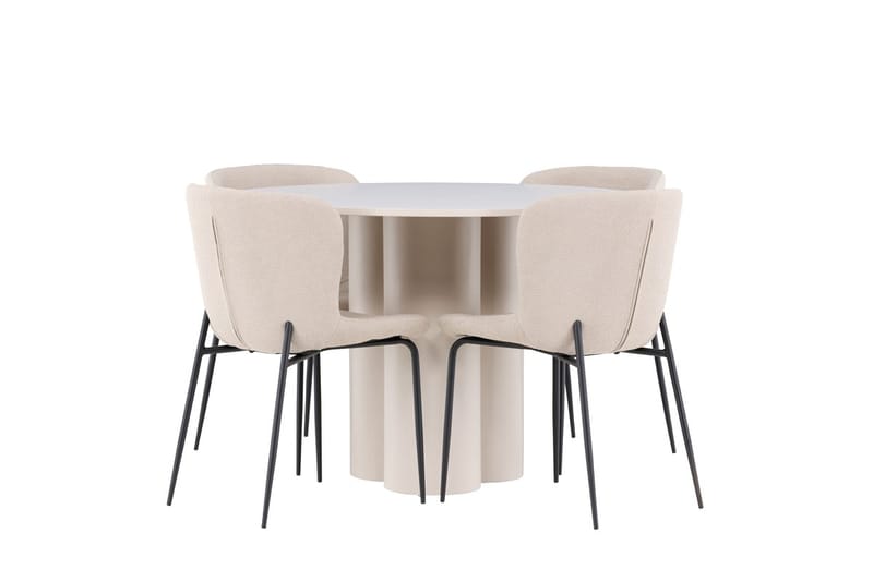 Olivia Matbord 110 cm med 4 Modesto Matstol - Möbler - Matplats - Matgrupp & matbord med stolar
