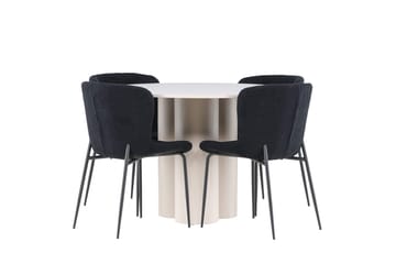 Olivia Matbord 110 cm med 4 Modesto Matstol - Möbler - Matplats - Matgrupp & matbord med stolar