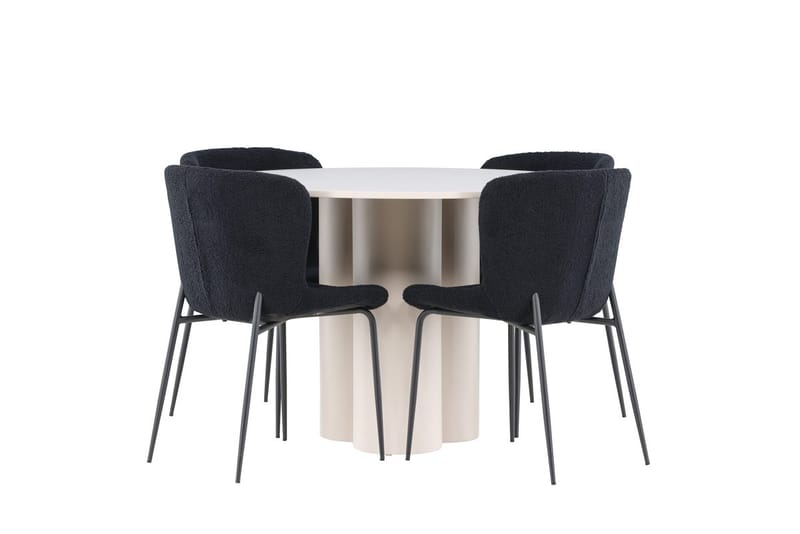 Olivia Matbord 110 cm med 4 Modesto Matstol - Möbler - Matplats - Matgrupp & matbord med stolar