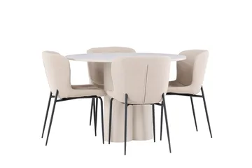 Olivia Matbord 110 cm med 4 Modesto Matstol - Möbler - Matplats - Matgrupp & matbord med stolar