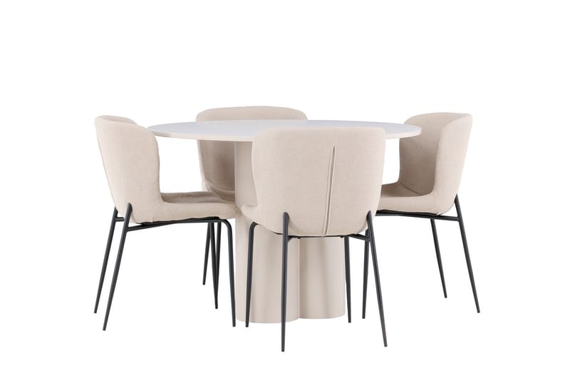 Olivia Matbord 110 cm med 4 Modesto Matstol - Möbler - Matplats - Matgrupp & matbord med stolar