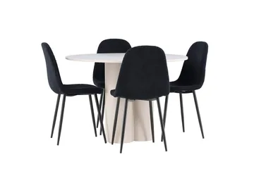 Olivia Matbord 110 cm med 4 Polar Matstol - Möbler - Matplats - Matgrupp & matbord med stolar