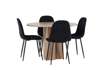 Olivia Matbord 110 cm med 4 Polar Matstol - Möbler - Matplats - Matgrupp & matbord med stolar